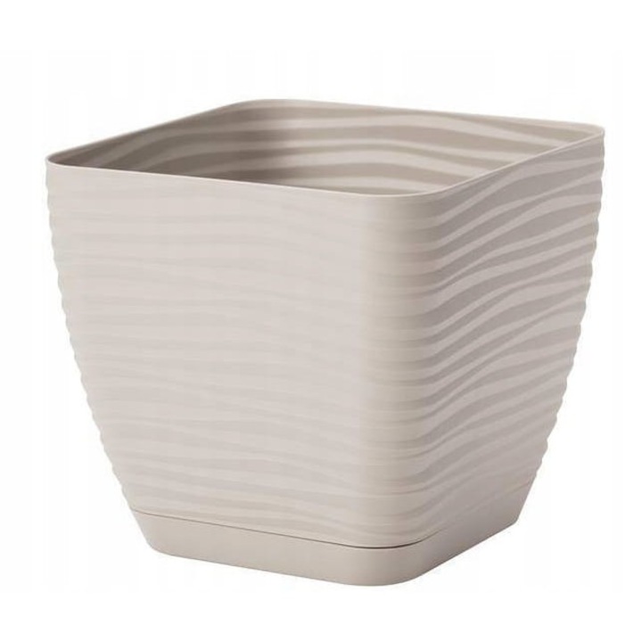 Ghiveci cu suport, Form Plastic, Plastic, Bej, 10,7x10 cm