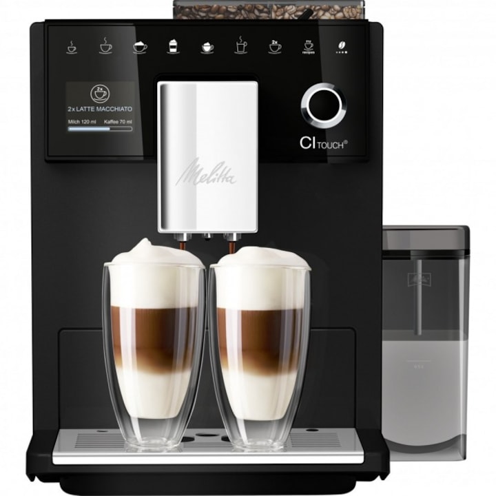 Espressor automat Melitta CI Touch, negru, 1400W, 1.8L, TFT display, Aroma Extraction System