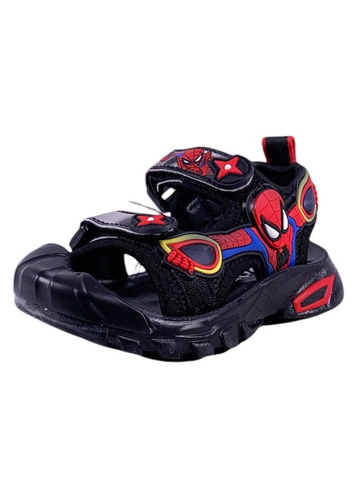 Gyermek szandál Chippo Kids 32014-1 TC 6-3, 21-25, Spiderman, könnyű, fekete/piros, Piros/Fekete