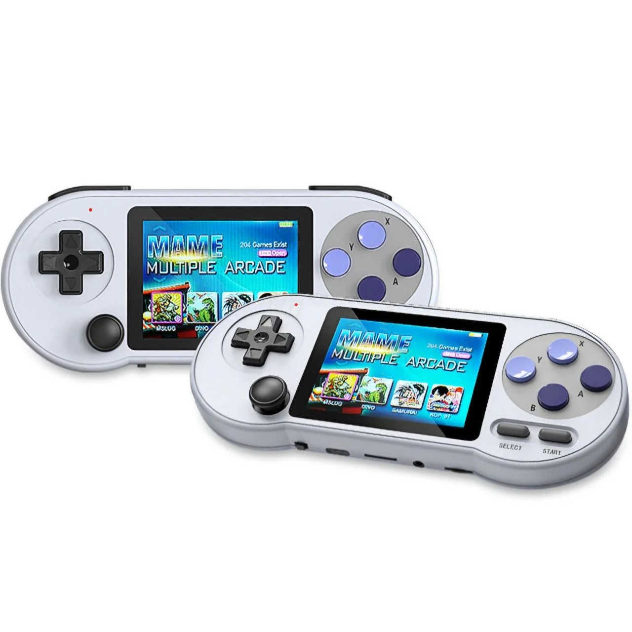 Consola de jocuri portabila, Planet Tech, 2 joystick-uri, 1280x720, 2 difuzoare stereo, 6000 de jocuri, Alb