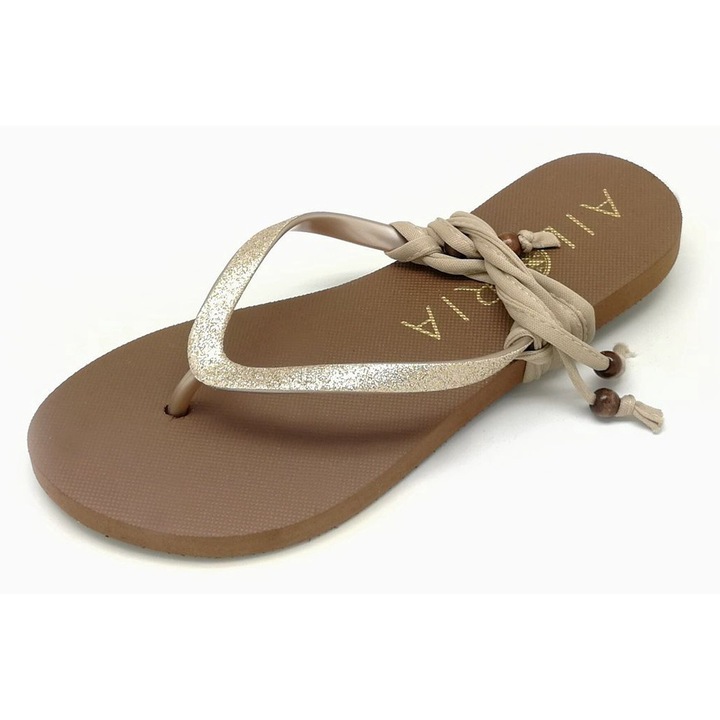 AILORIA, Papuci flip-flop cu barete detasabile Pampelonne, Auriu, 34