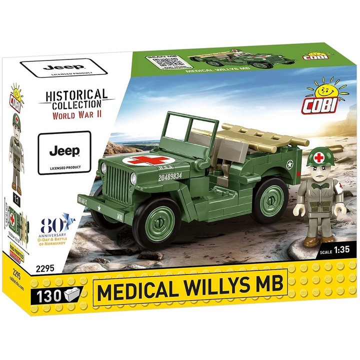 Set de Construit Jeep Willis Medical MB, 130 piese