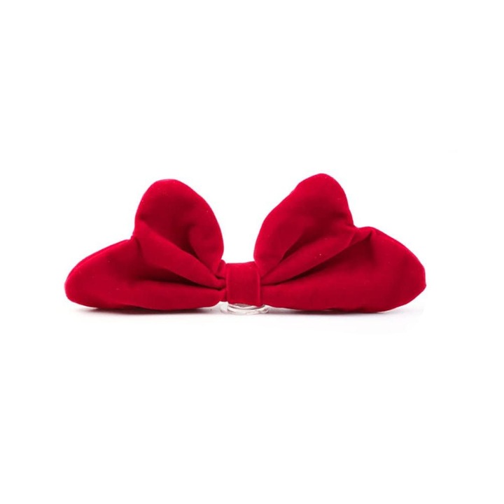 Accesoriu decorativ pentru interior auto, funda din catifea, rosu