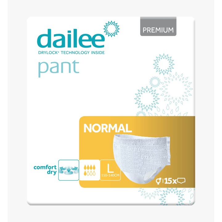 Bugyi pelenkák DAILEE Pants Adult Premium Air Tubes 5 Drops, L 15 db