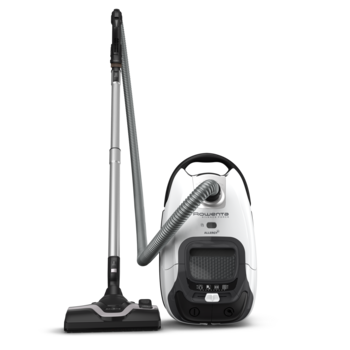 Aspirator cu sac Rowenta RO7457 Silence Force, recipient sac 4.5l, negru/alb