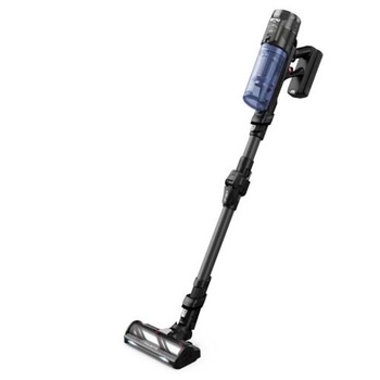 Aspirator vertical fara fir Rowenta X-Force Flex 12.60 NEO RH9LC1 cu mop, 380W, 25.9V, autonomie 60 minute, filtrare 99%, recipient praf 0.65 L, tub flexibil, perie cu LED, Control Display, statie de incarcare cu suport accesorii, albastru & negru