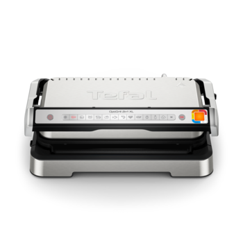 Gratar electric Tefal OptiGrill 2 in 1 GC782D XL, 2200W, 12 programe de gatit automate, inox