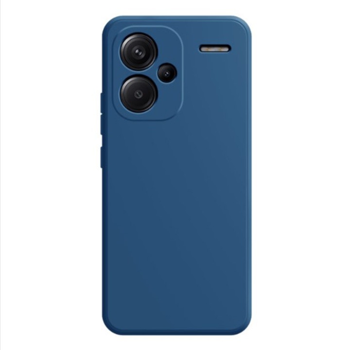 Husa telefon, din silicon pentru Xiaomi Redmi Note 13 Pro Plus (Pro+) compatibila cu 5G, mata, albastra, moale