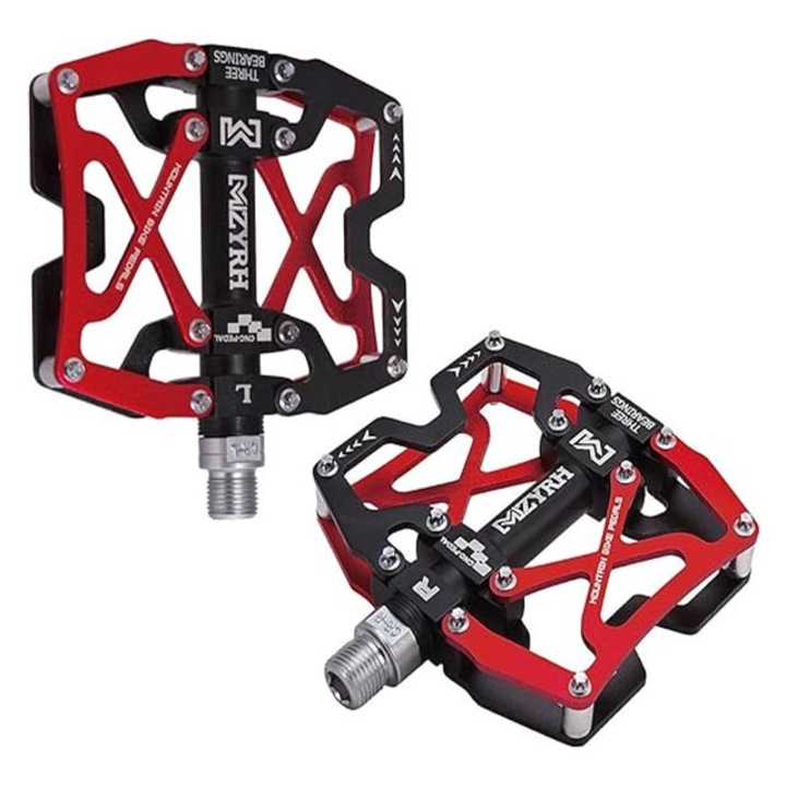 Pedale bicicleta, antiderapante, 3 rulmenti, 105x91x26mm