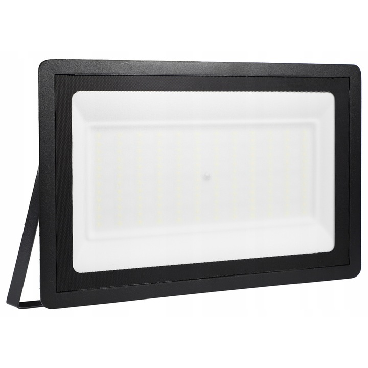 Projector, LED, halogen, reflector, putere 150W, culoare luminii neutre, rezistenta la intemperii IP65, culoare neagra, aspect modern, instalare usoara