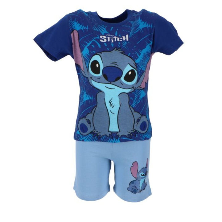 Nyári pizsama rövid ujjal, Lilo & Stitch 23141, Tengerészkék