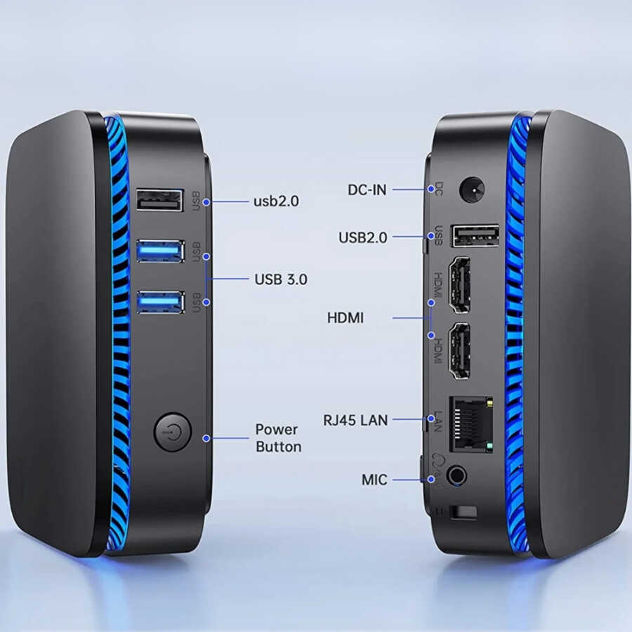 Mini PC Nipogi Procesor Intel 12th Gen N100, 16GB DDR4, SSD