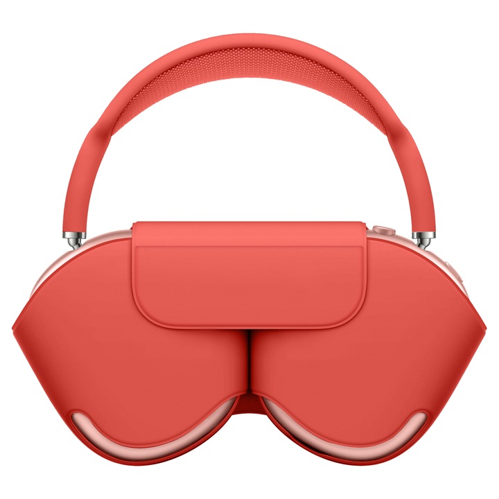 Husa casti, STWMOOCE pentru AirPods Max, functii inteligente, rosu