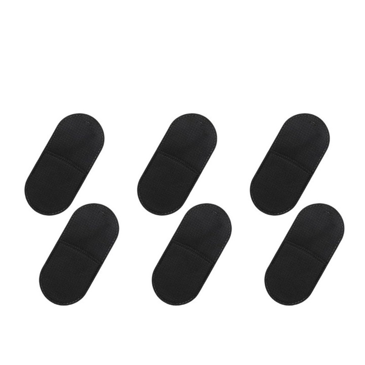 Set 6 plasturi pentru ochelari, poliester respirabil, negru, 12.5x5.6cm