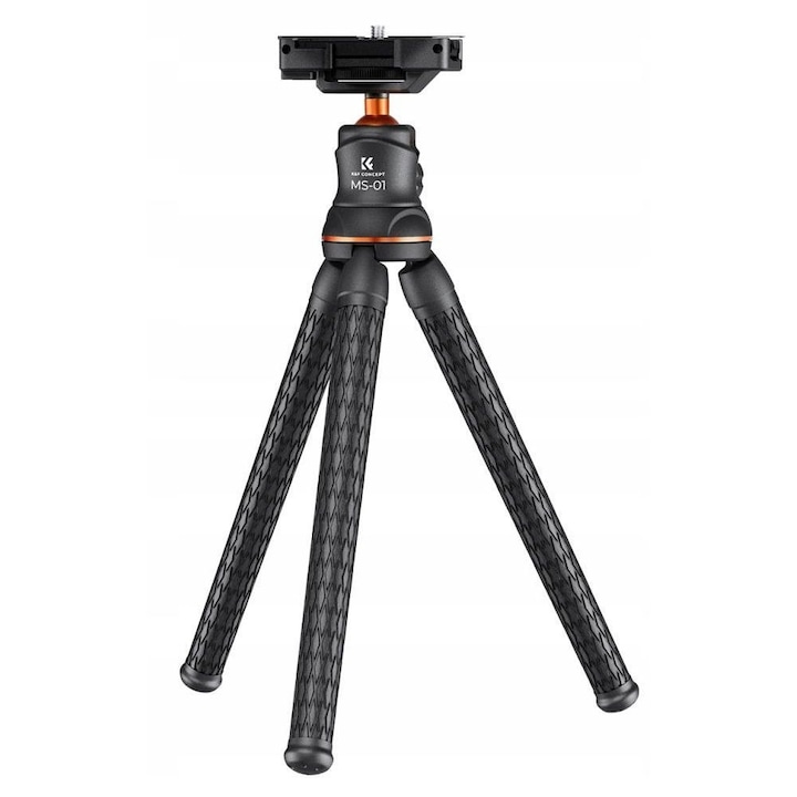 Статив, 3D глава, гъвкав, предназначен за камера, телефон K&F MS-01 / KF09.129