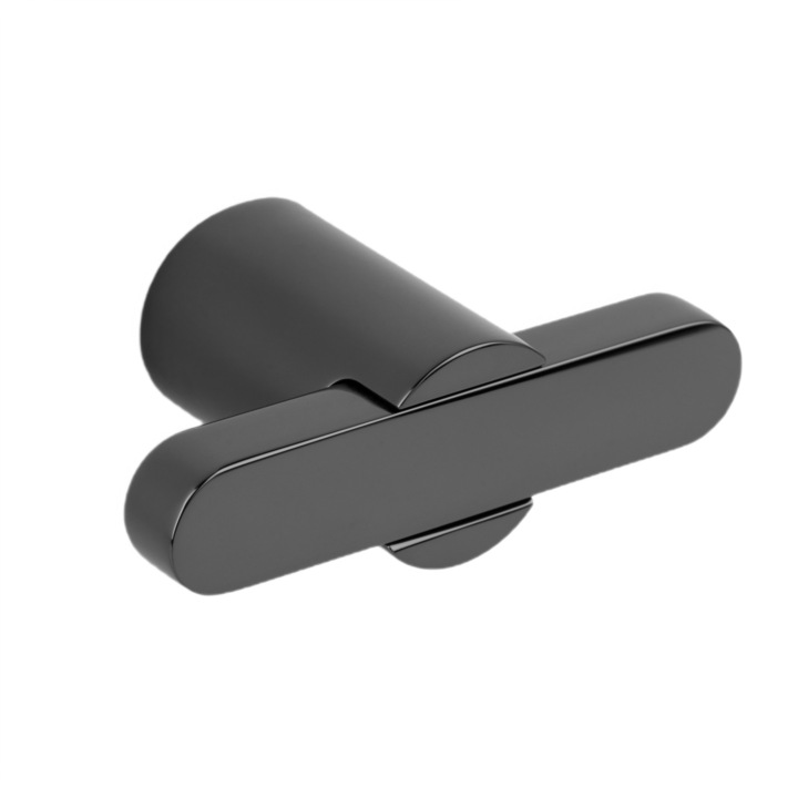 Buton pentru mobila Fusion, finisaj negru titan lustruit, 58x31.5 mm