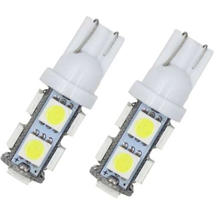 Led auto, GyafiTuning, T10 9 smd 5050, alb rece, W5W, lumina de pozitie