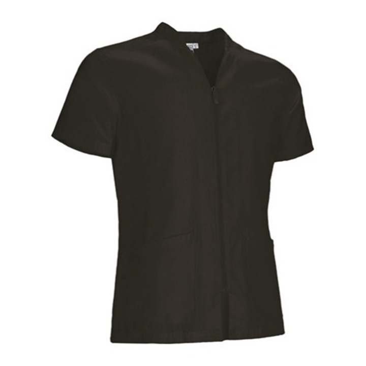 Козметична блуза Valento, полиестер/памук, с цип, черна, XL