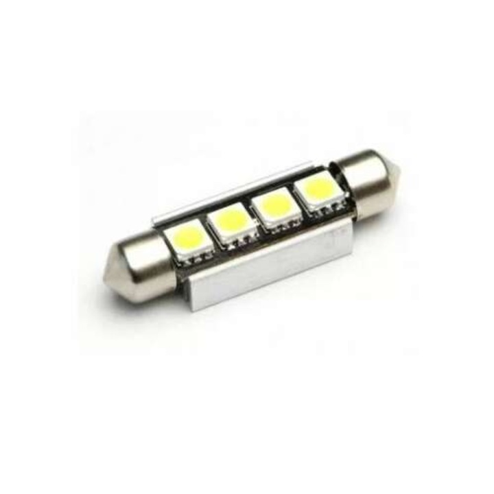 Led auto, GyafiTuning, 39mm 4 smd 5050, alb rece, canbus, spot, C5W