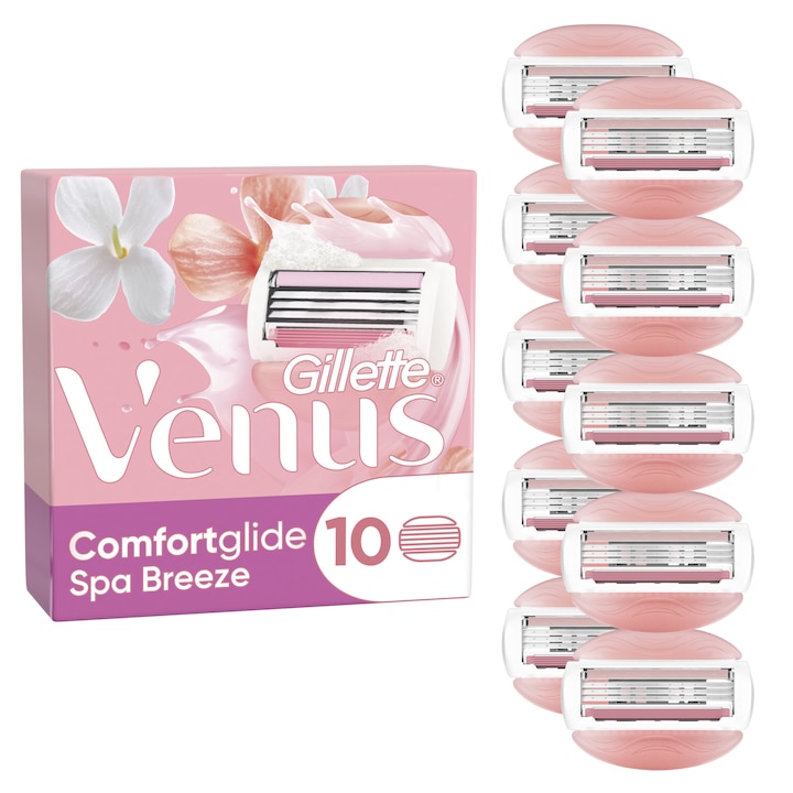 Резерви самобръсначка Gillette Venus Comfortglide Spa Breeze, 10 броя
