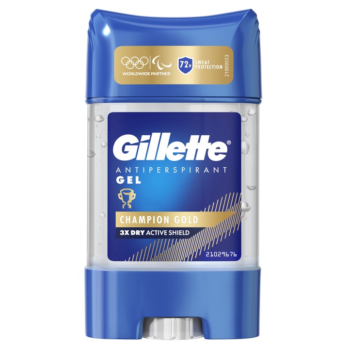 Deodorant antiperspirant, Gillette, Champion Gold pentru barbati, 70 ml