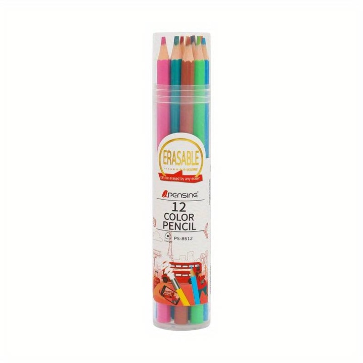 Törölhető színes ceruza készlet, 12 db - Colorjoy