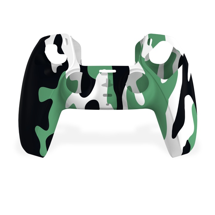 QWare Gaming Silicone Sleeve, Kontroller boritás, PlayStation 5, DualSense, Vízálló, Szilikon, Terepszínű