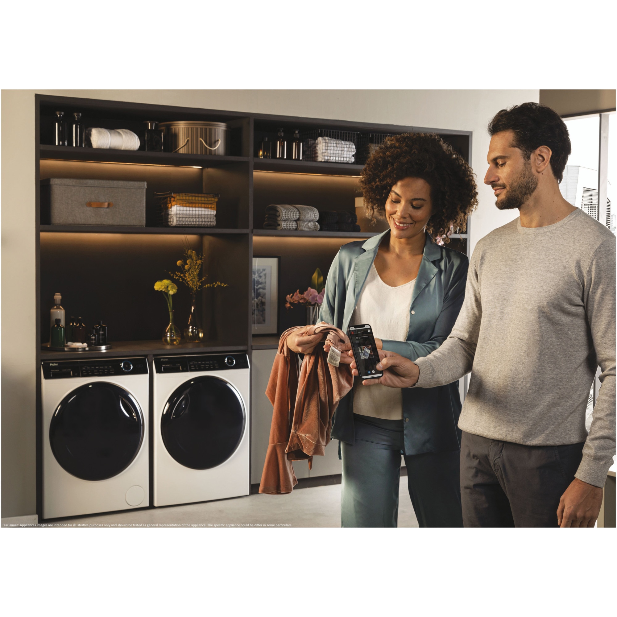 Masina de spalat Haier HW80-B14959EU1-S, 8 kg, 1400 rpm, Motor Direct Motion, Clasa A, Refresh, WiFi, Steam, Alb