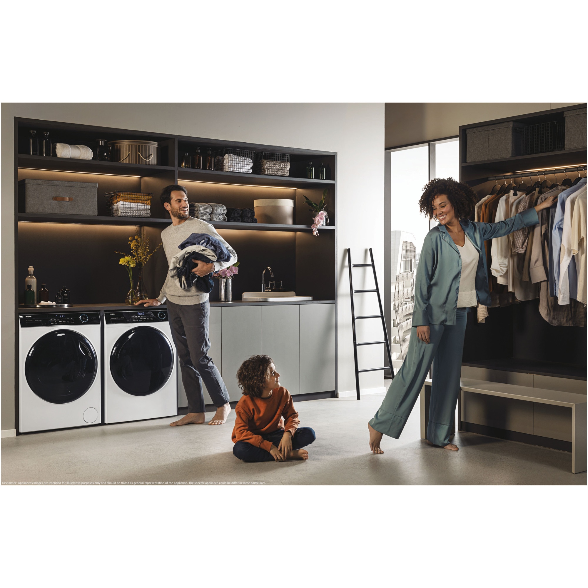 Masina de spalat Haier HW80-B14959EU1-S, 8 kg, 1400 rpm, Motor Direct Motion, Clasa A, Refresh, WiFi, Steam, Alb