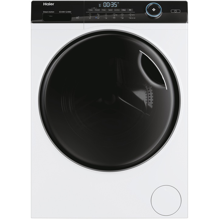 Пералня Haier HW80-B14959EU1-S, 8 кг, 1400 об/мин, Motor Direct Motion, Клас A, Refresh, WiFi, Steam, Бял