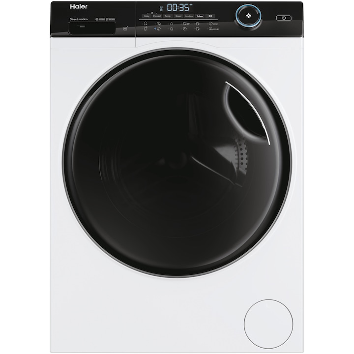 Пералня Haier HW80-B14959EU1-S, 8 кг, 1400 об/мин, Motor Direct Motion, Клас A, Refresh, WiFi, Steam, Бял