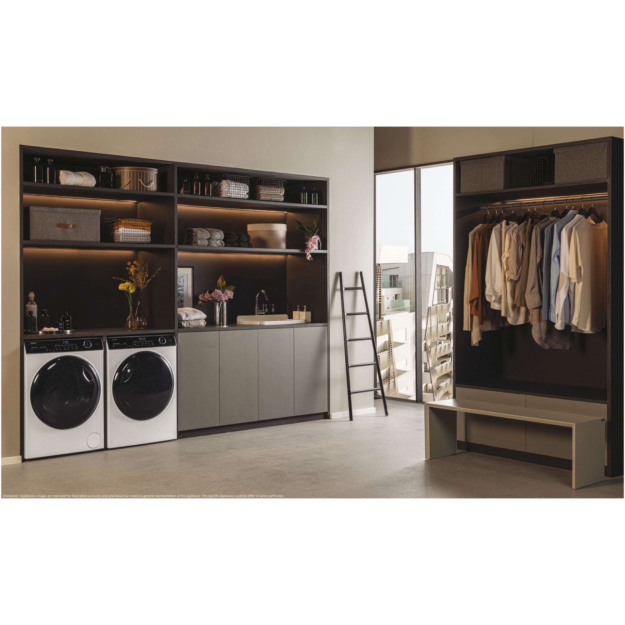Masina de spalat Haier HW80-B14959EU1-S, 8 kg, 1400 rpm, Motor Direct Motion, Clasa A, Refresh, WiFi, Steam, Alb