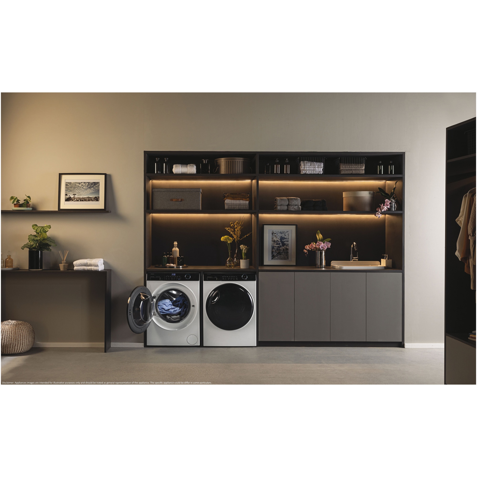 Masina de spalat Haier HW80-B14959EU1-S, 8 kg, 1400 rpm, Motor Direct Motion, Clasa A, Refresh, WiFi, Steam, Alb