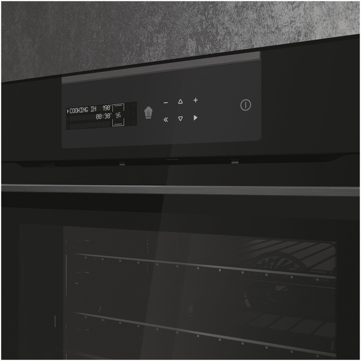 Cuptor incorporabil Haier HWO60SM6B9BH, Electric, 70 l, Autocuratare pirolitica & hidrolitica, WiFi , Clasa A+, Softclose, Negru