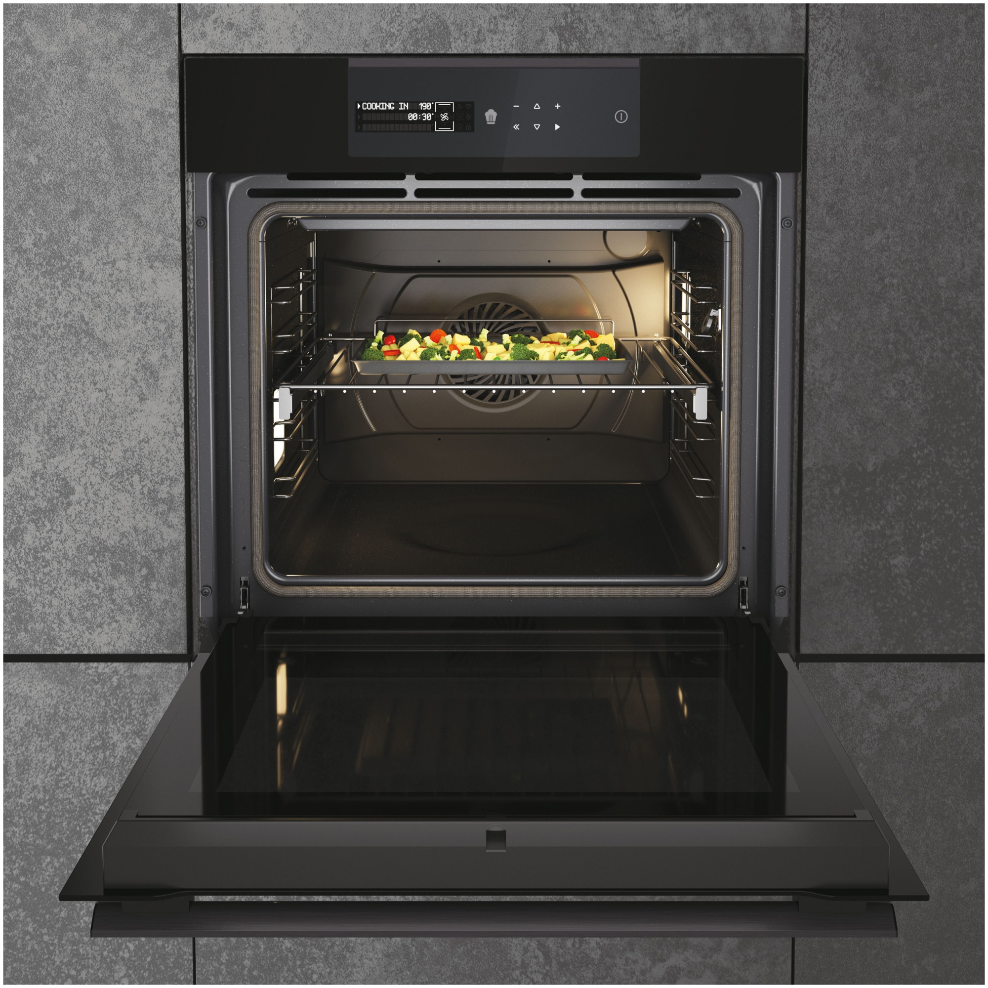 Фурна за вграждане Haier HWO60SM6B9BH, Електрическа, 70 л, Пиролитично ...