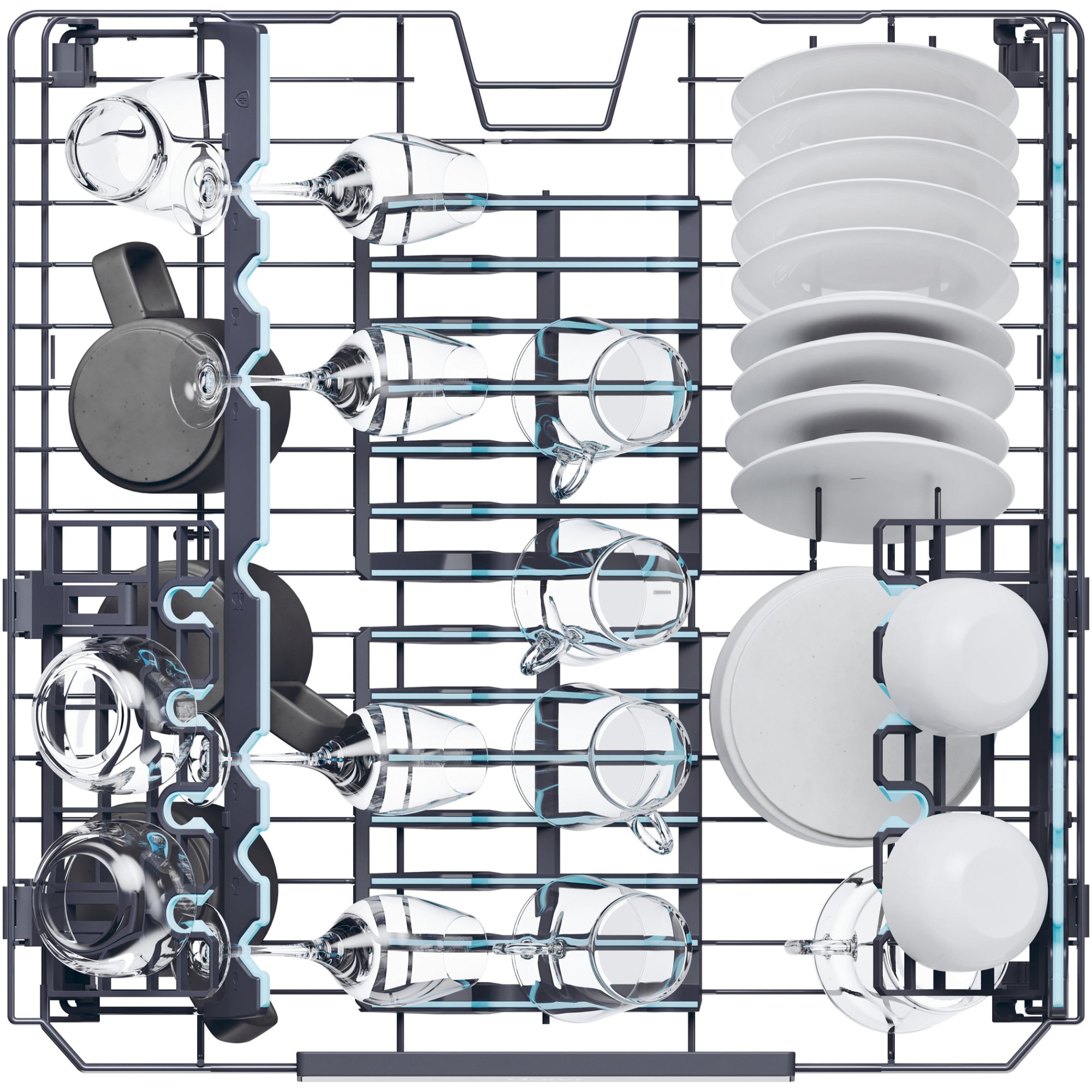Masina de spalat vase Haier XF 6B2M3PW, 16 seturi, 10 programe, Clasa B, Motor Inverter, WiFi, H-Spray Arm, Flex Zone, Part Light, Powerwash, Automatic Open Door, 60 cm, Alb