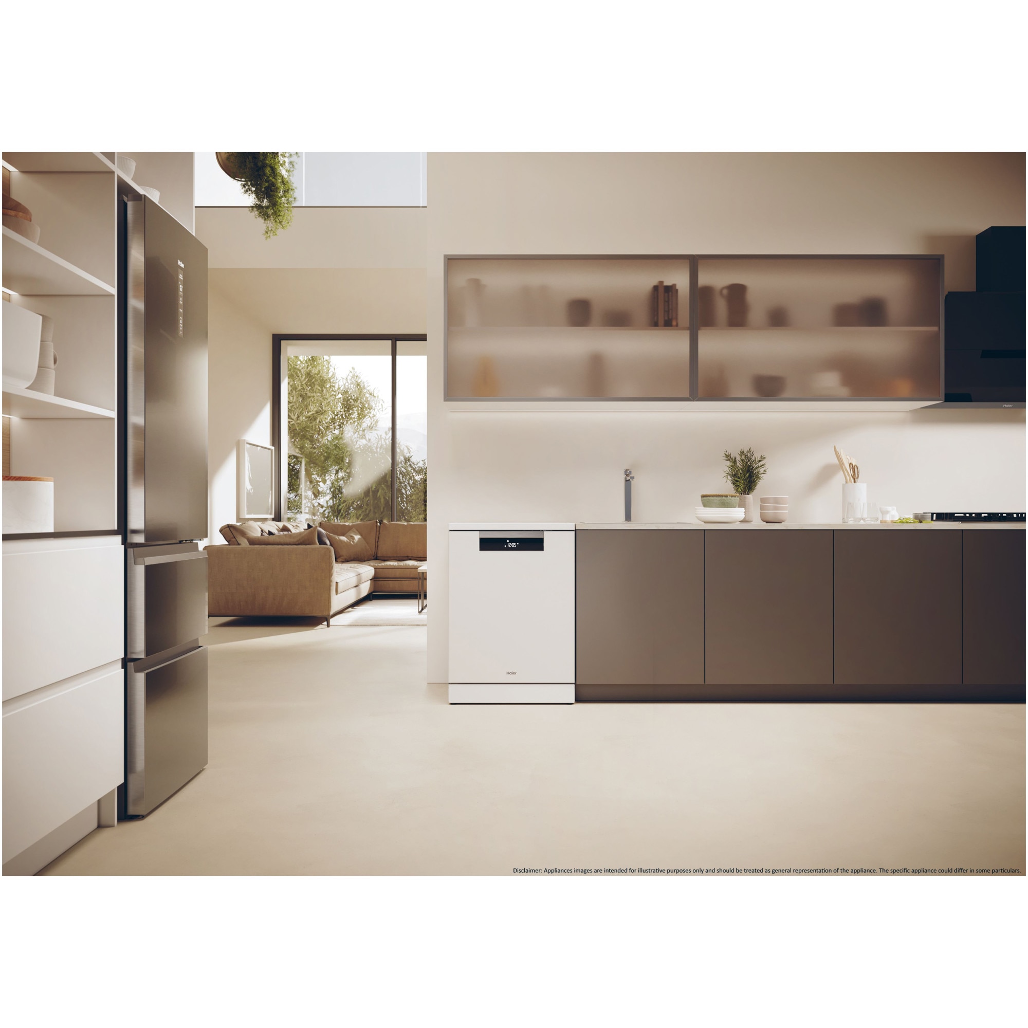 Masina de spalat vase Haier XF 6B2M3PW, 16 seturi, 10 programe, Clasa B, Motor Inverter, WiFi, H-Spray Arm, Flex Zone, Part Light, Powerwash, Automatic Open Door, 60 cm, Alb