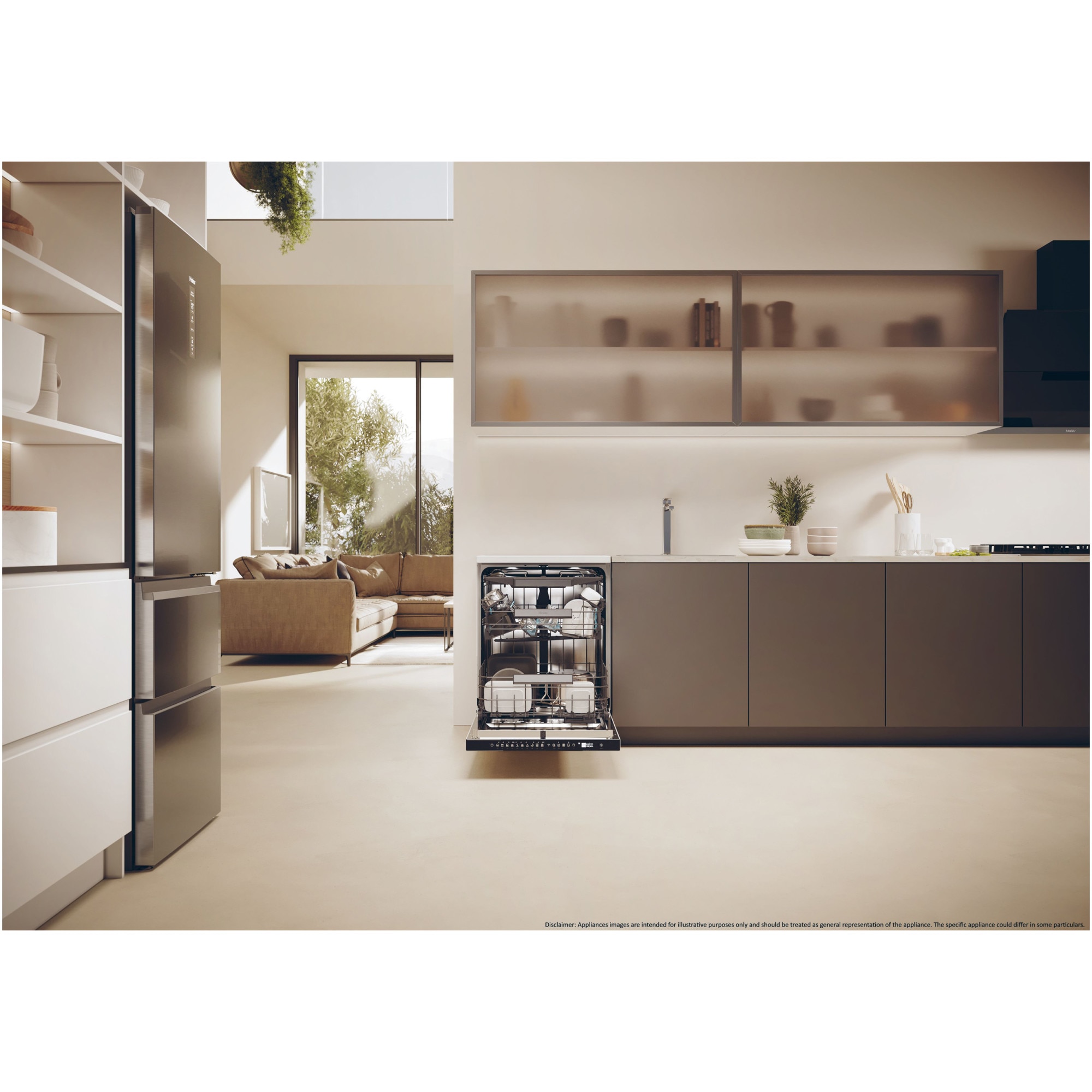 Masina de spalat vase Haier XF 6B2M3PW, 16 seturi, 10 programe, Clasa B, Motor Inverter, WiFi, H-Spray Arm, Flex Zone, Part Light, Powerwash, Automatic Open Door, 60 cm, Alb