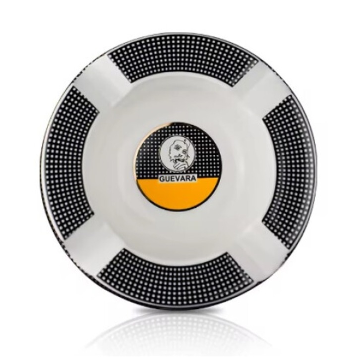 Hatalmas hamutartó cigarettához, Guevara P4, Kerámia, Fekete Sárga