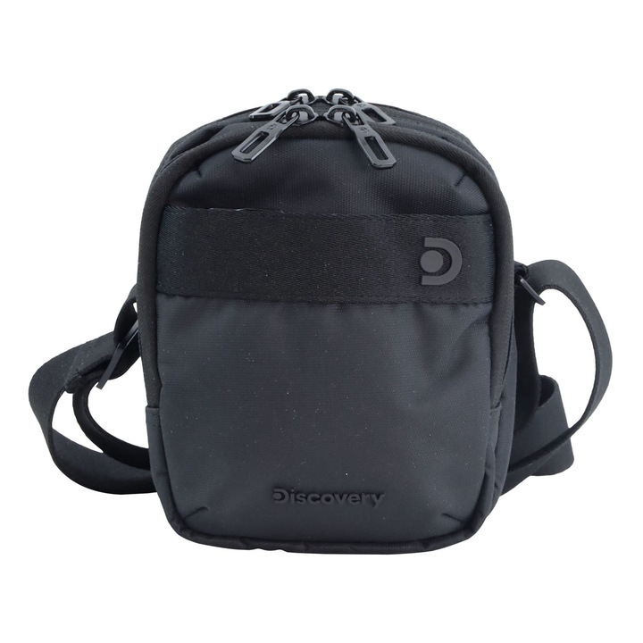 Discovery, Unisex crossbody táska állítható pánttal Downtown 28761, fekete