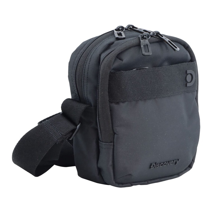Discovery, Unisex crossbody táska állítható pánttal Downtown 28761, fekete