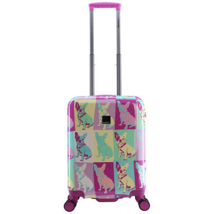 Troler de cabina S, bagaj de mana 20x36x55 cm, 34 l, roti pivotante 360°, Bulldog Color, Saxoline