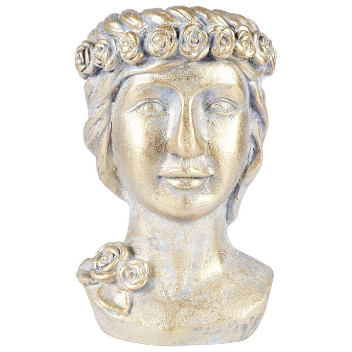 Ghiveci Decorativ, Vilde, 20x21x33 cm, Ceramica, Auriu