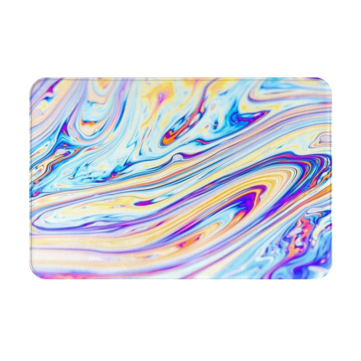 Covoras intrare Rebaike, antiderapant, poliester reciclat, 40x60cm, multicolor