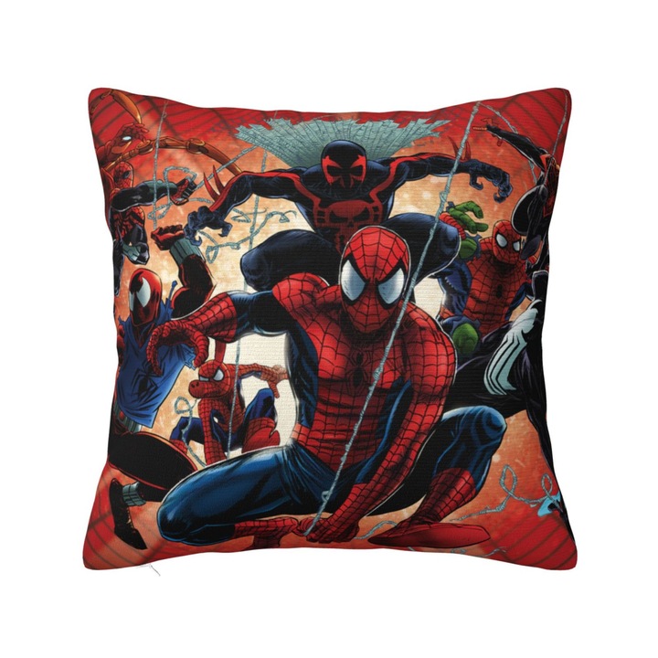 Fata de perna Rebaike, microfibra poliester, imprimare HD, 60x60cm, Spider-Man