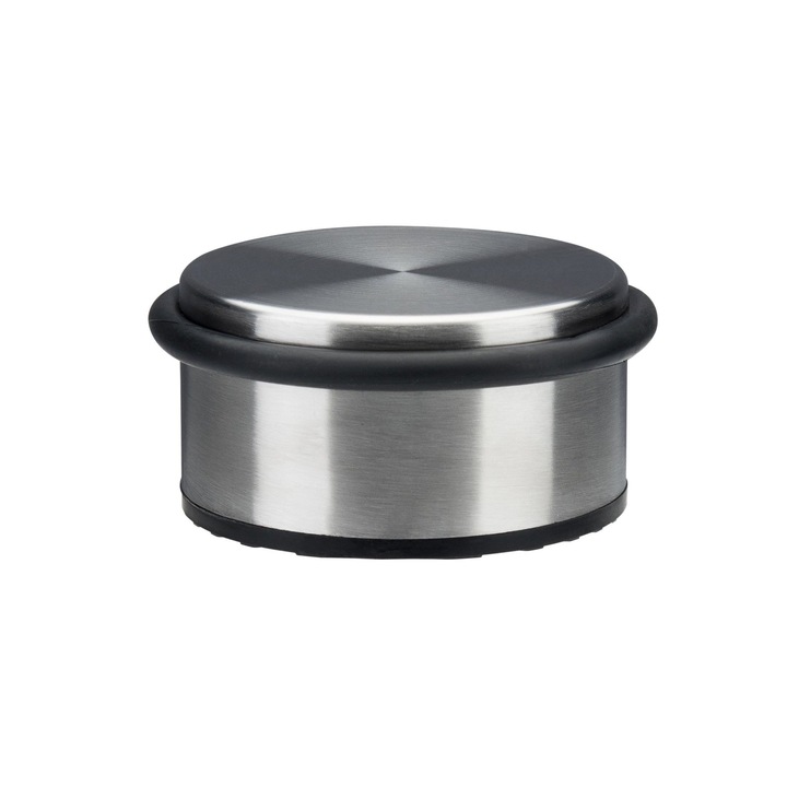 Opritor de usa Shopiens® pentru podea, mobil, cu 1 inel, din otel, 100 x 47 mm, nichel