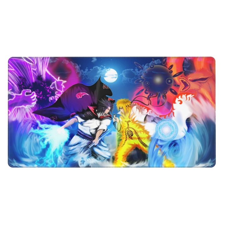 Mousepad Gaming Rebaike, 40x90cm, Suprafata Lycra, Margine Intarita, Multicolor