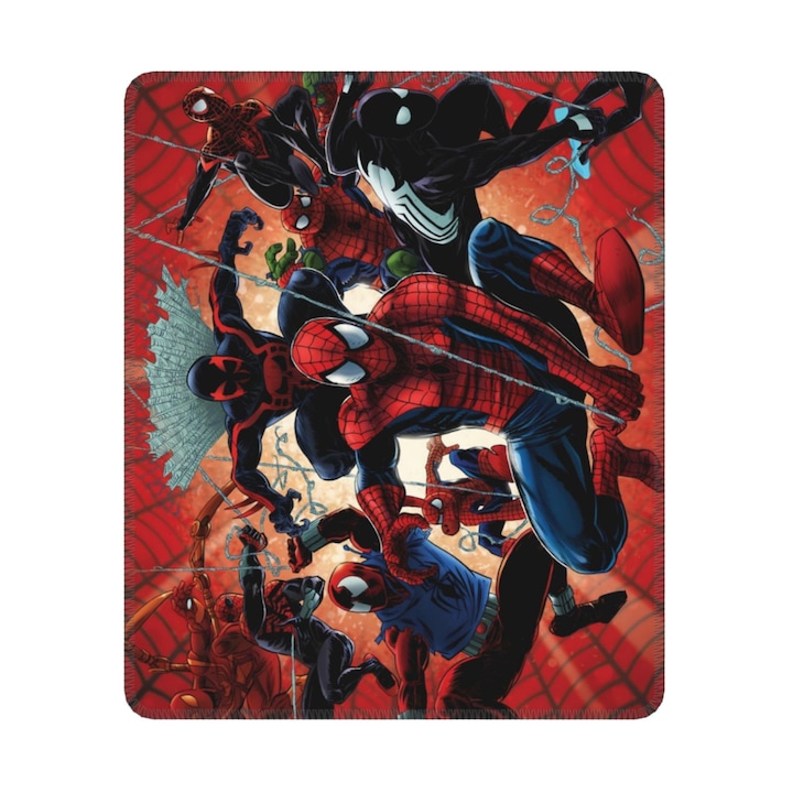 Mousepad Rebaike, antiderapant, cusaturi anti-rupere, viteza mare de alunecare, Spider-Man, 30x25x0.3cm