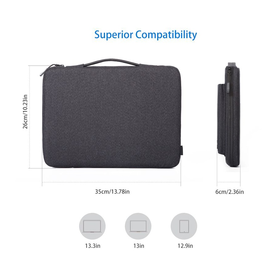 Geanta laptop waterproof, Seine Scene Orleans 16", grey