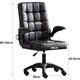 Scaun de birou, Quasar & Co.®, ergonomic, manere rabatabile, sezut si spatar buretat, inaltime reglabila, scaune 5 roti pivotante, rotativ, sistem rotire 360°, piele ecologica, GAMA, crem
